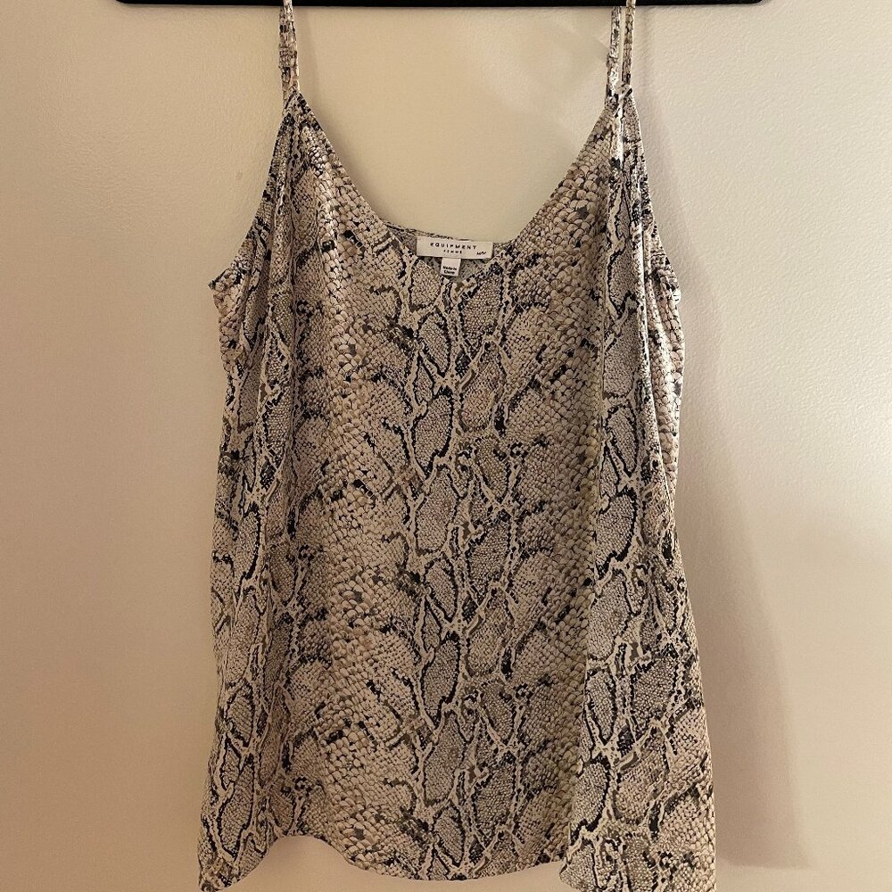 Equipment Layla Snakeskin Print Camisole Top